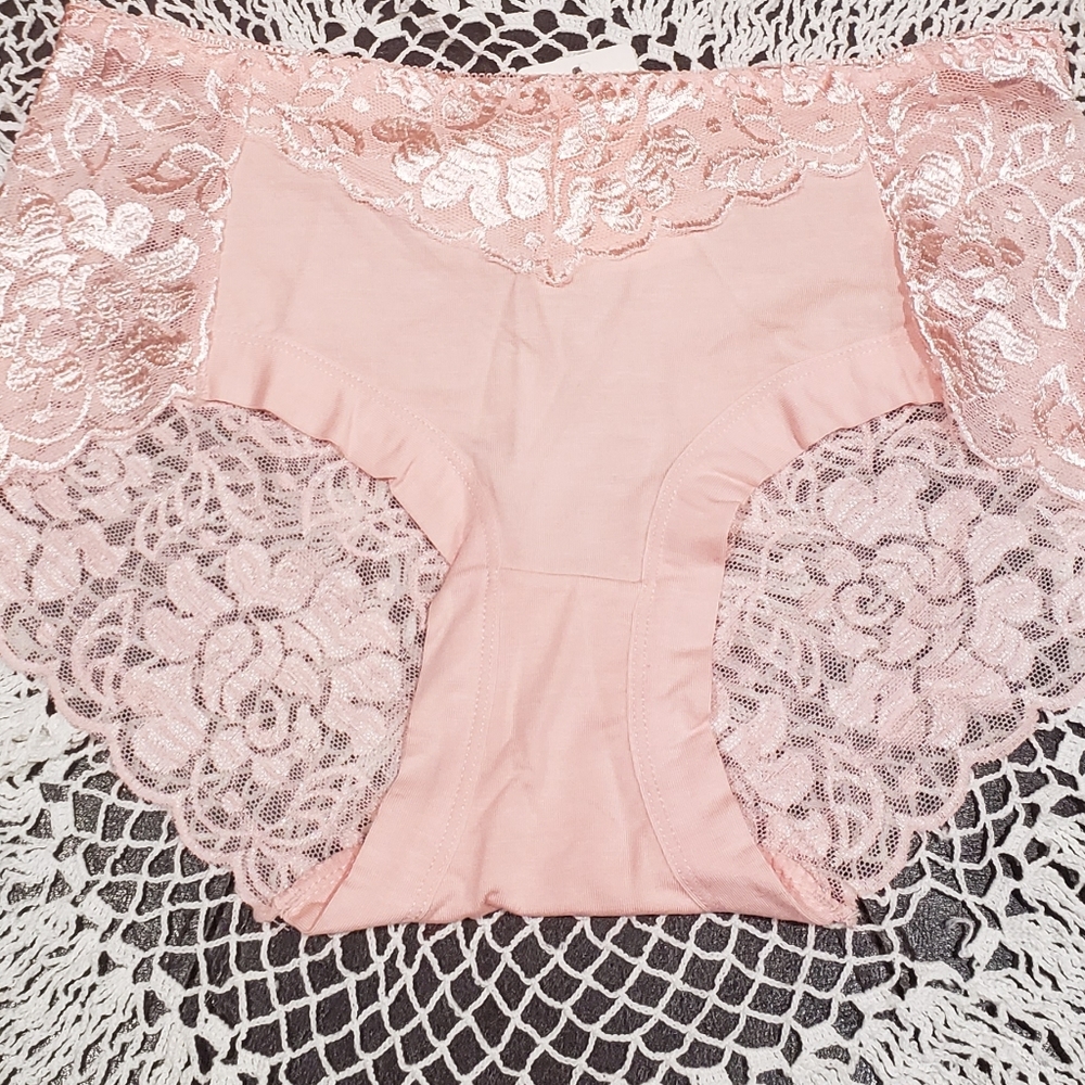 Lace Detail Panty in Pink